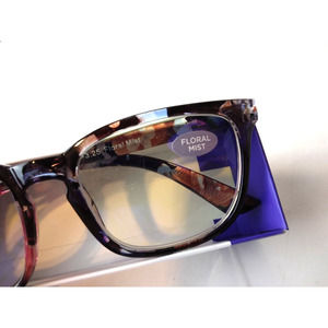 Readerest Blue Light Blocking Reading Glasses Floral Mist +3.25 Magnification